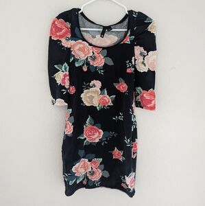 Black and Orange floral dress